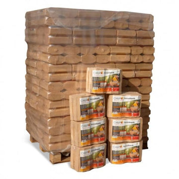 Tecsabuch Crépito compressed wood logs: 100% natural (1T pallet)