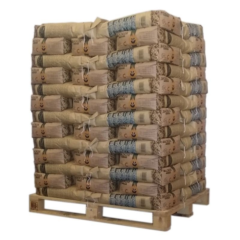 Pellet Badger – Pallet of 65 x 15 kg bags