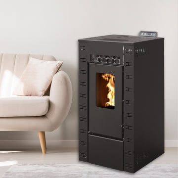 EMAFLAM DALA 7.92 kW Black Sealed Pellet Stove with Wi-Fi